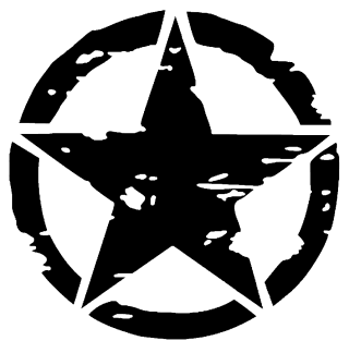 Sticker emblem US Army Star