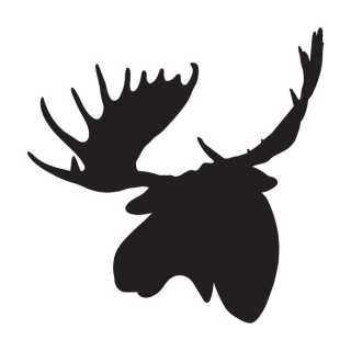 Sticker moose head