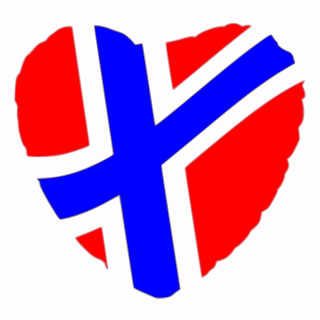Aufkleber Herz Norwegen