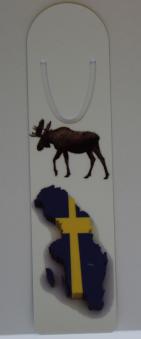 Aluminum Bookmark Severige Moose 32 x 128 mm