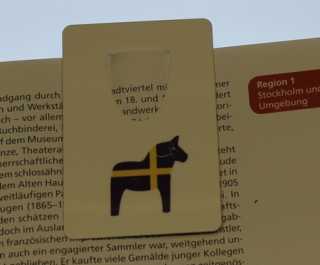 Aluminum Bookmark Sverige Dalahorse 50 x 75 mm