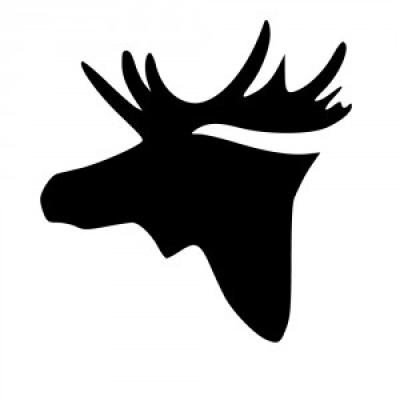 Sticker moose head