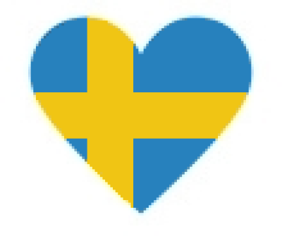 Stickers heart Sweden