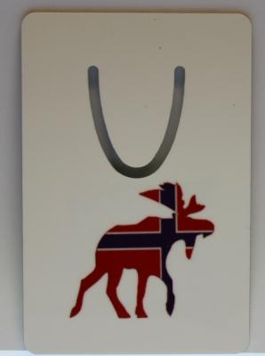 Aluminum Bookmark Moose Norway 50 x 75 mm