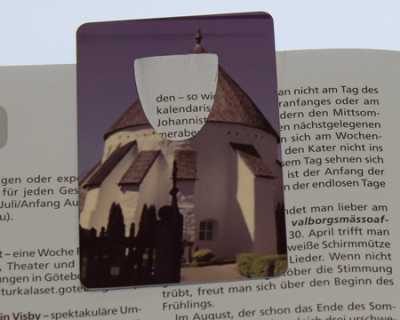 Aluminum Bookmark Bornholm Denmark 50 x 75 mm