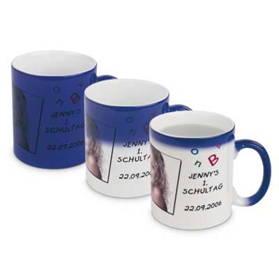 Color changing mug with magic thermal effect